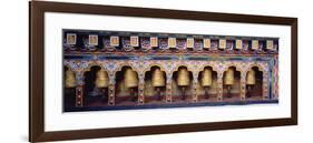 Prayer Wheels in a Temple, Chimi Lhakhang, Punakha, Bhutan-null-Framed Photographic Print
