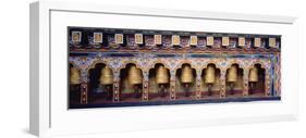Prayer Wheels in a Temple, Chimi Lhakhang, Punakha, Bhutan-null-Framed Photographic Print