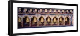 Prayer Wheels in a Temple, Chimi Lhakhang, Punakha, Bhutan-null-Framed Photographic Print