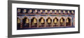 Prayer Wheels in a Temple, Chimi Lhakhang, Punakha, Bhutan-null-Framed Photographic Print