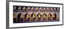 Prayer Wheels in a Temple, Chimi Lhakhang, Punakha, Bhutan-null-Framed Photographic Print