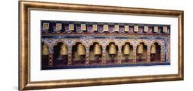Prayer Wheels in a Temple, Chimi Lhakhang, Punakha, Bhutan-null-Framed Photographic Print