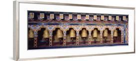 Prayer Wheels in a Temple, Chimi Lhakhang, Punakha, Bhutan-null-Framed Photographic Print