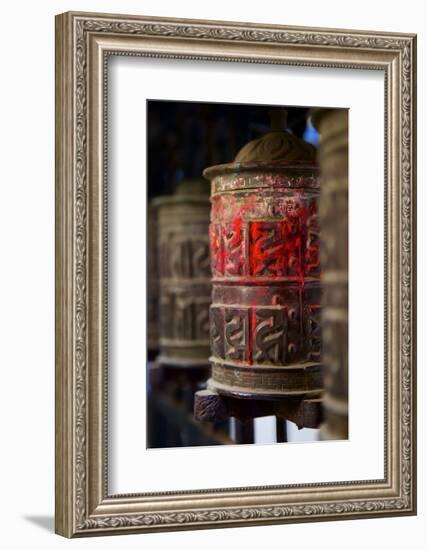 Prayer Wheels, Kathmandu, Nepal, Asia-Simon Montgomery-Framed Photographic Print