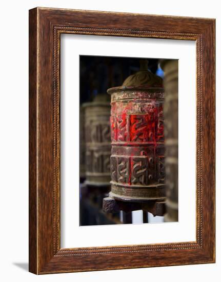 Prayer Wheels, Kathmandu, Nepal, Asia-Simon Montgomery-Framed Photographic Print