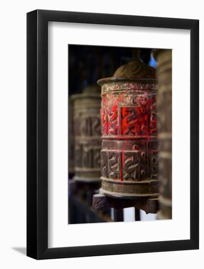 Prayer Wheels, Kathmandu, Nepal, Asia-Simon Montgomery-Framed Photographic Print