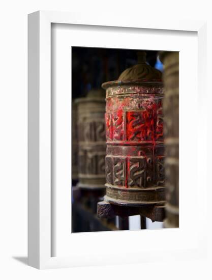 Prayer Wheels, Kathmandu, Nepal, Asia-Simon Montgomery-Framed Photographic Print