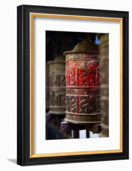 Prayer Wheels, Kathmandu, Nepal, Asia-Simon Montgomery-Framed Photographic Print