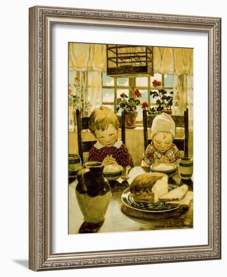 Prayers at Breakfast (W/C)-Jessie Willcox Smith-Framed Giclee Print