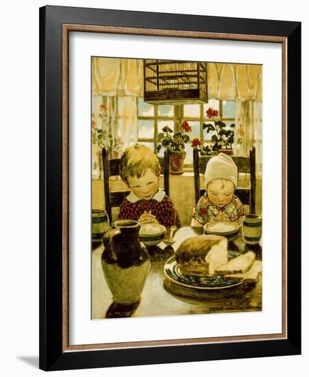 Prayers at Breakfast (W/C)-Jessie Willcox Smith-Framed Giclee Print