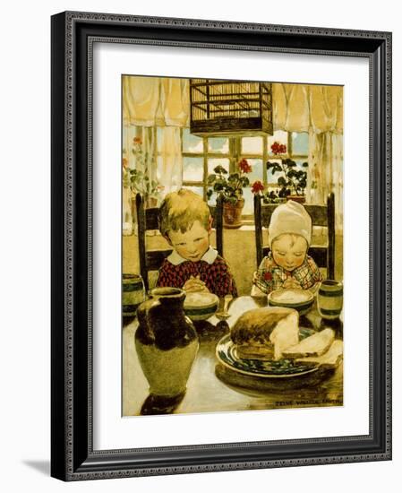 Prayers at Breakfast (W/C)-Jessie Willcox Smith-Framed Giclee Print