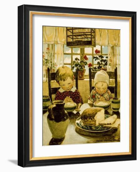 Prayers at Breakfast (W/C)-Jessie Willcox Smith-Framed Giclee Print