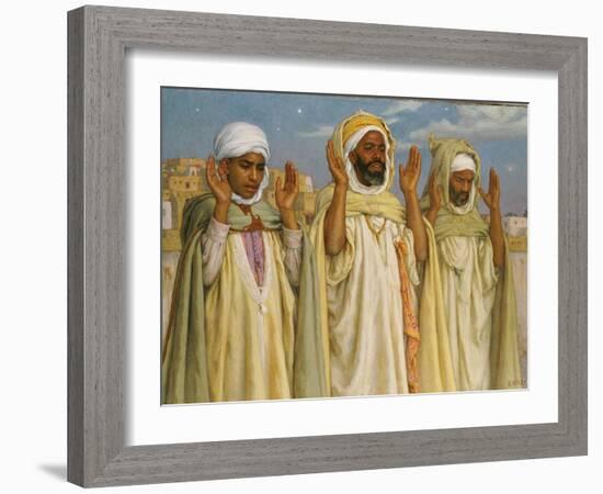 Prayers at l'Aube, 1913-Etienne Alphonse Dinet-Framed Giclee Print