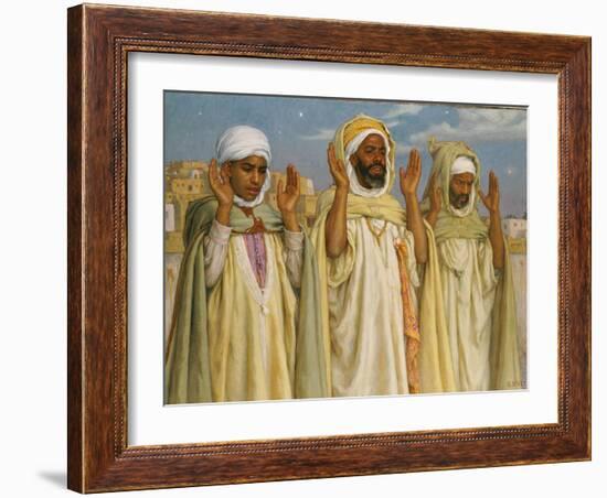 Prayers at l'Aube, 1913-Etienne Alphonse Dinet-Framed Giclee Print