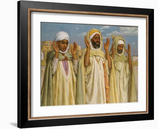 Prayers at l'Aube, 1913-Etienne Alphonse Dinet-Framed Giclee Print