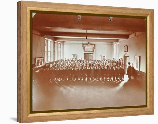 Prayers, Jews Free School, Stepney, London, 1908-null-Framed Premier Image Canvas