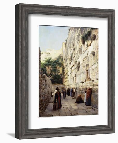 Praying at the Western Wall, Jerusalem-Gustave Bauernfeind-Framed Giclee Print