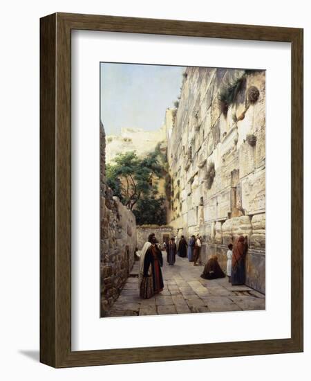 Praying at the Western Wall, Jerusalem-Gustave Bauernfeind-Framed Giclee Print