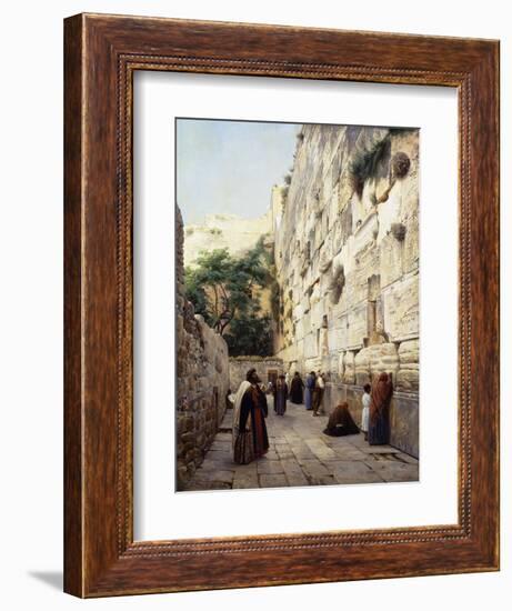 Praying at the Western Wall, Jerusalem-Gustave Bauernfeind-Framed Giclee Print