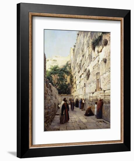 Praying at the Western Wall, Jerusalem-Gustave Bauernfeind-Framed Giclee Print