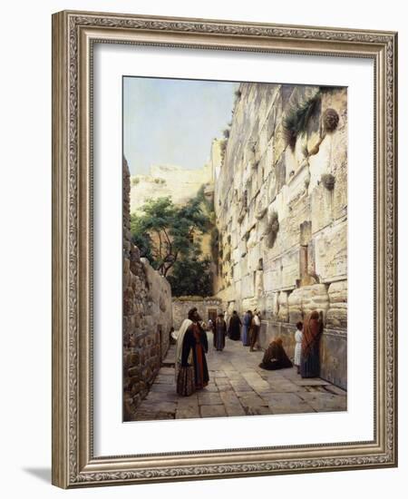 Praying at the Western Wall, Jerusalem-Gustave Bauernfeind-Framed Giclee Print