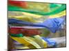 Praying Flags Against Blue Sky at Pepe La Pass, Phobjikha Valley, Gangtey, Bhutan-Keren Su-Mounted Photographic Print