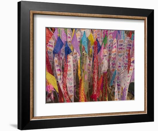 Praying Flags with Annual Calendar, Chiang Mai, Thailand-Gavriel Jecan-Framed Photographic Print