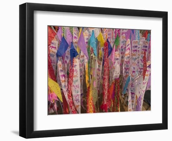 Praying Flags with Annual Calendar, Chiang Mai, Thailand-Gavriel Jecan-Framed Photographic Print
