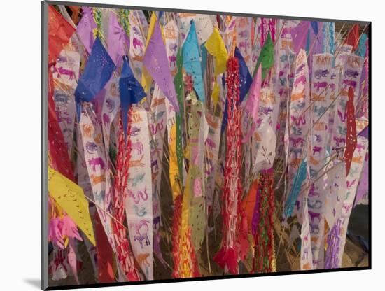 Praying Flags with Annual Calendar, Chiang Mai, Thailand-Gavriel Jecan-Mounted Photographic Print