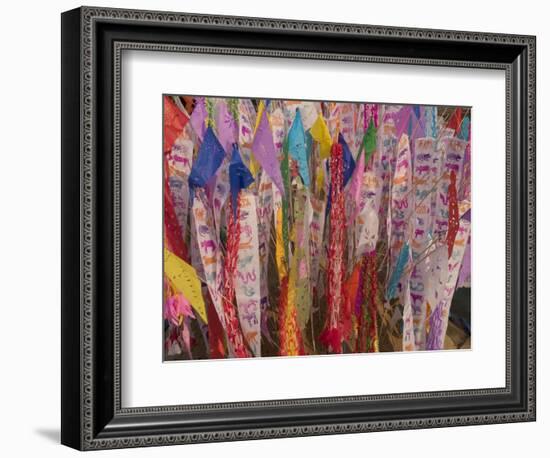 Praying Flags with Annual Calendar, Chiang Mai, Thailand-Gavriel Jecan-Framed Photographic Print