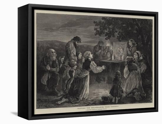 Praying for Deliverance from Cholera-Henry Woods-Framed Premier Image Canvas