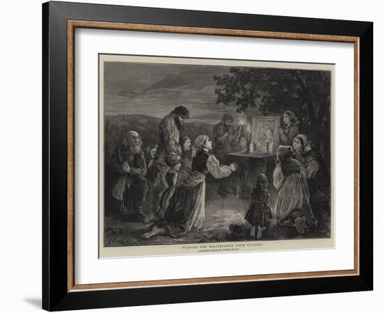 Praying for Deliverance from Cholera-Henry Woods-Framed Giclee Print