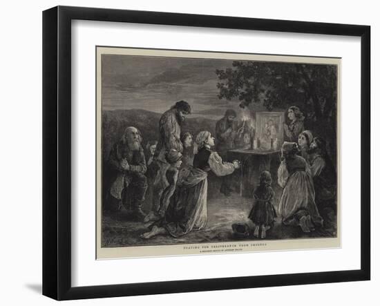 Praying for Deliverance from Cholera-Henry Woods-Framed Giclee Print