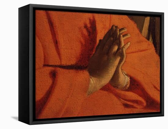 Praying Hands (of the Virgin Mary), from The Adoration of the Shepherds-Georges de La Tour-Framed Premier Image Canvas