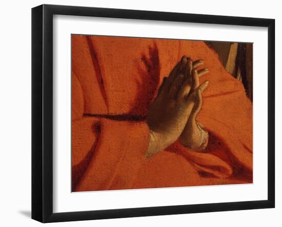 Praying Hands (of the Virgin Mary), from The Adoration of the Shepherds-Georges de La Tour-Framed Giclee Print