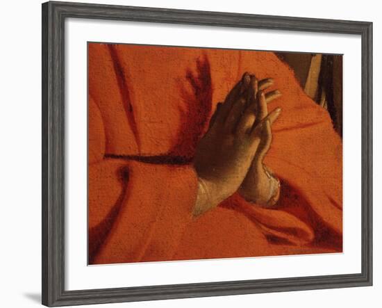 Praying Hands (of the Virgin Mary), from The Adoration of the Shepherds-Georges de La Tour-Framed Giclee Print