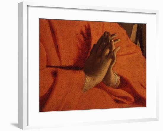 Praying Hands (of the Virgin Mary), from The Adoration of the Shepherds-Georges de La Tour-Framed Giclee Print
