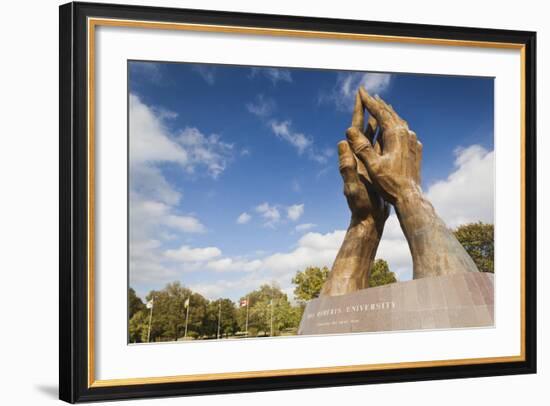 Praying Hands, Oral Roberts University, Tulsa, Oklahoma, USA-Walter Bibikow-Framed Photographic Print