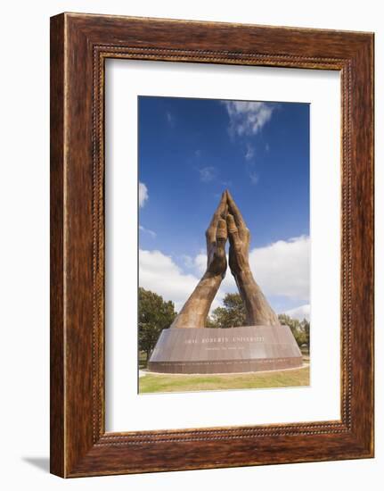 Praying Hands, Oral Roberts University, Tulsa, Oklahoma, USA-Walter Bibikow-Framed Photographic Print