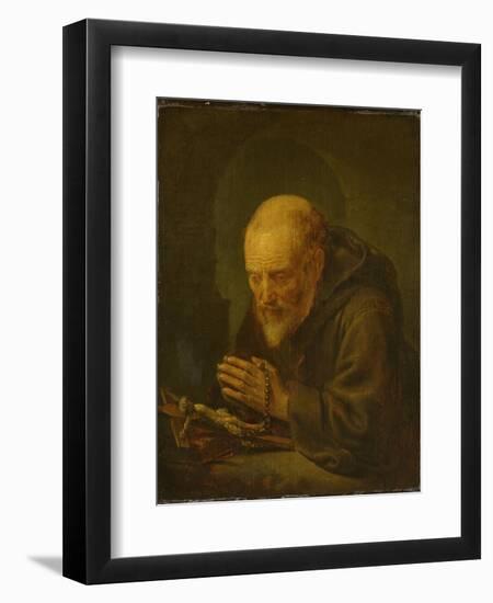 Praying Hermit-Gerard Dou-Framed Art Print