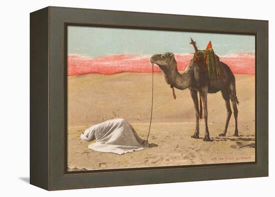 Praying in the Desert-null-Framed Premier Image Canvas