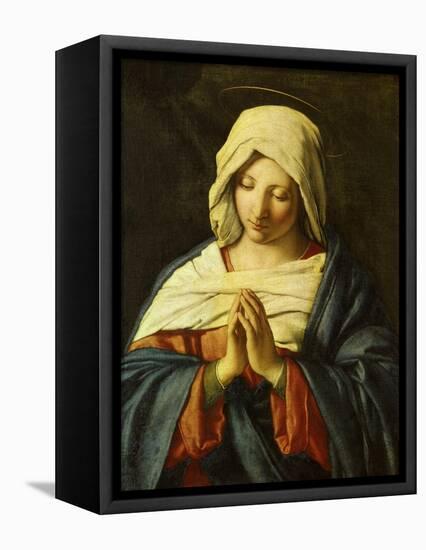 Praying Madonna-Giovanni Battista Salvi da Sassoferrato-Framed Premier Image Canvas