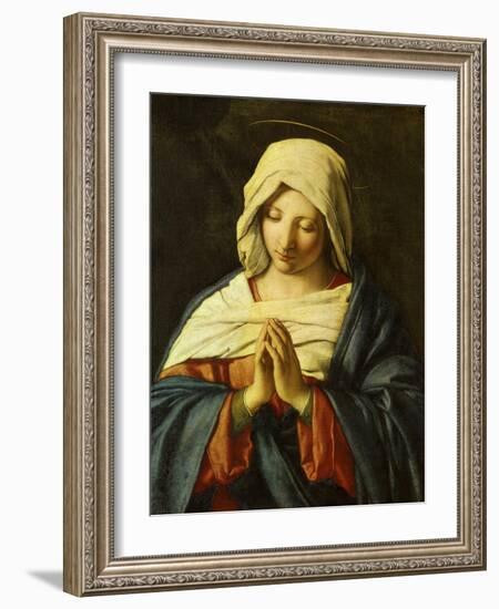 Praying Madonna-Giovanni Battista Salvi da Sassoferrato-Framed Giclee Print