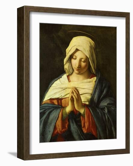 Praying Madonna-Giovanni Battista Salvi da Sassoferrato-Framed Giclee Print