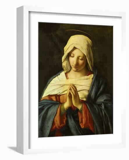 Praying Madonna-Giovanni Battista Salvi da Sassoferrato-Framed Giclee Print