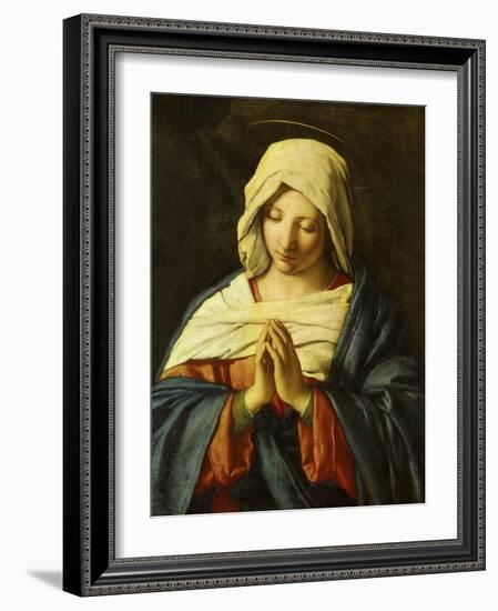 Praying Madonna-Giovanni Battista Salvi da Sassoferrato-Framed Giclee Print