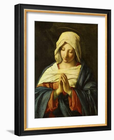 Praying Madonna-Giovanni Battista Salvi da Sassoferrato-Framed Giclee Print