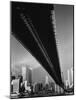 Pre 9/11 View Beneath the Brooklyn Bridge Facing Lower Manhattan-Alfred Eisenstaedt-Mounted Photographic Print