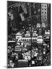 Pre-Christmas Holiday Traffic on 57th Avenue, Teeming with Double Decker Busses, Trucks and Cars-Andreas Feininger-Mounted Photographic Print