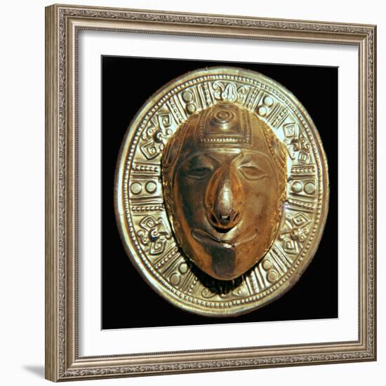 Pre-Columbian gold mask from Columbia-Unknown-Framed Giclee Print